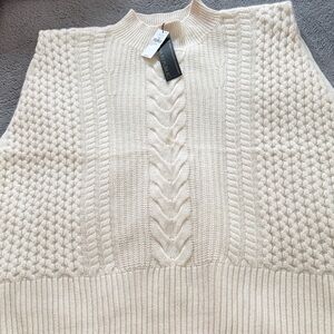 Banana Republic Cashmere Cream Cowl Neck Sweater, size XXL -NWT